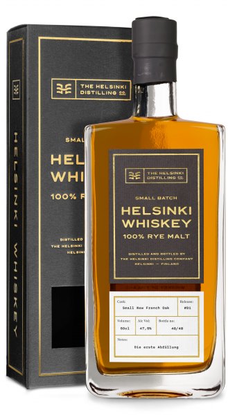 Helsinki 100 % Rye Malt Whiskey #D1 Die erste Abfüllung Small New French Oak Cask