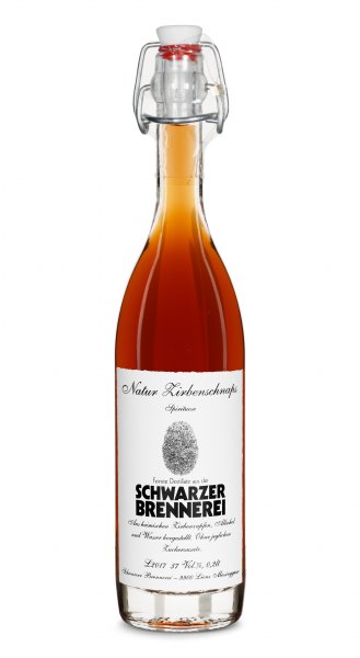 Schwarzer Natur-Zirbenschnaps