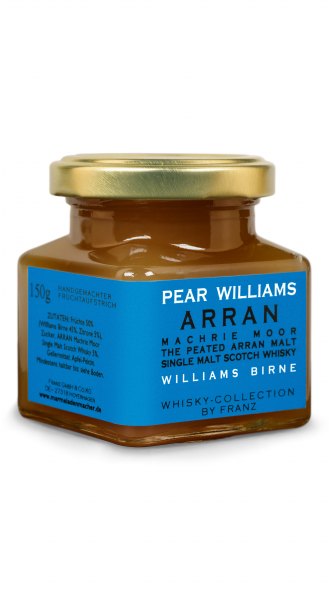 Williamsbirne & Arran Machrie Moor Peated Single Malt Whisky Fruchtaufstrich